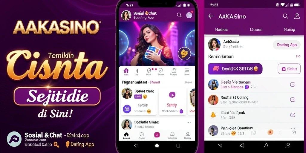 Antarmuka AAKASINO yang modern dan interaktif untuk kencan online.