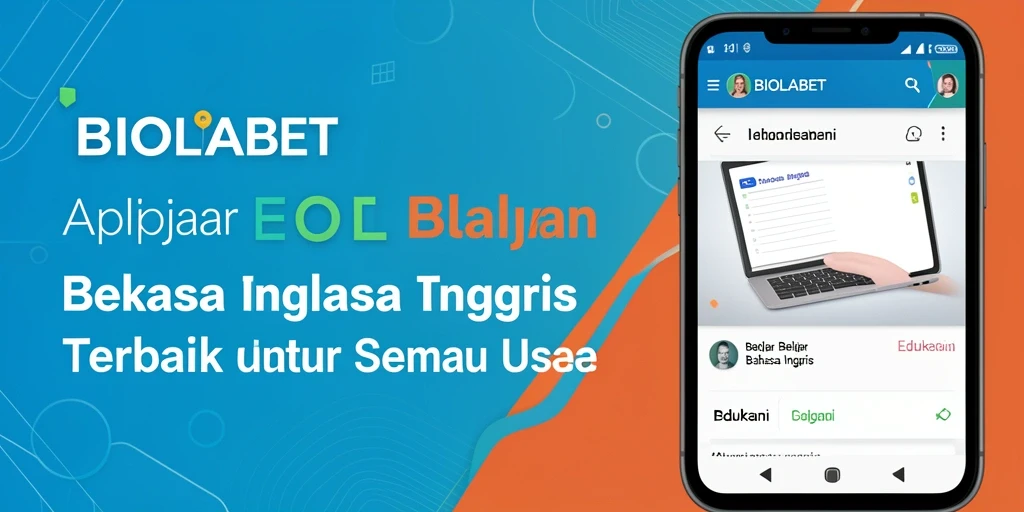Tampilan antarmuka aplikasi BIOLABET untuk belajar bahasa Inggris.
