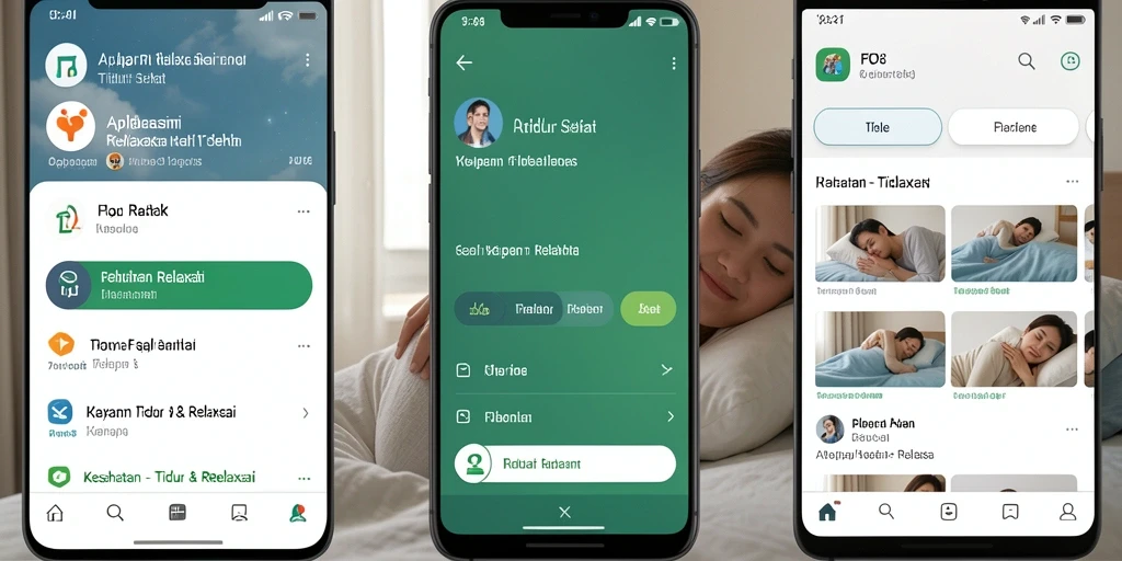 Tampilan antarmuka FO8 yang menenangkan untuk tidur dan relaksasi.