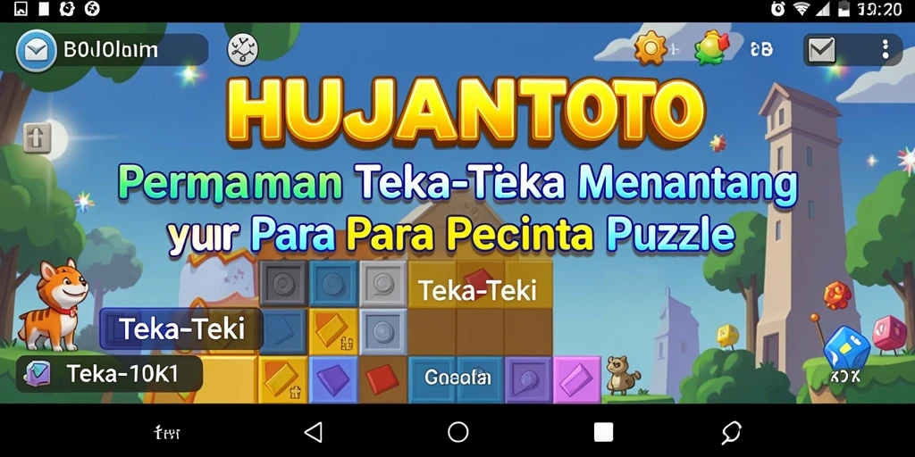 Antarmuka permainan Teka-Teki HUJANTOTO yang menarik dan interaktif.