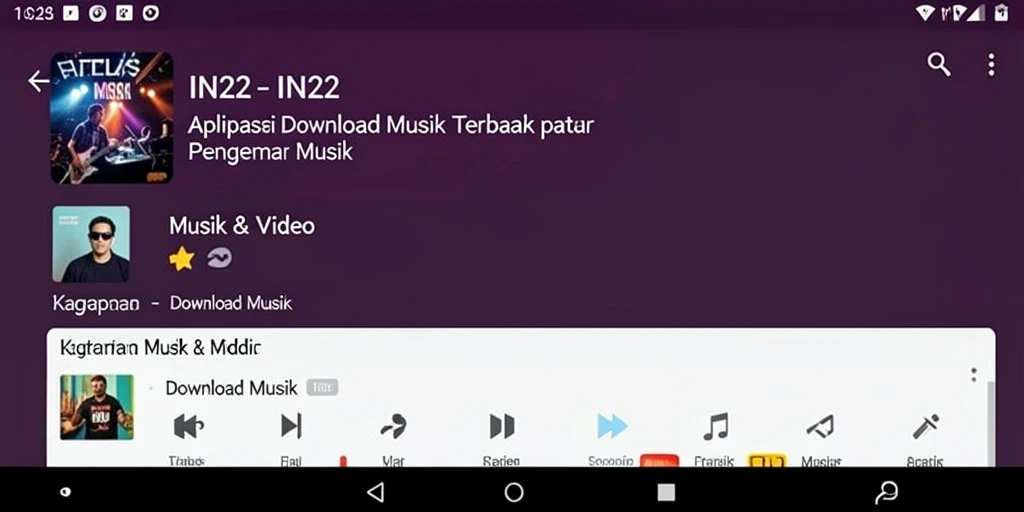Tampilan antarmuka IN22 yang mudah digunakan untuk Download Musik.