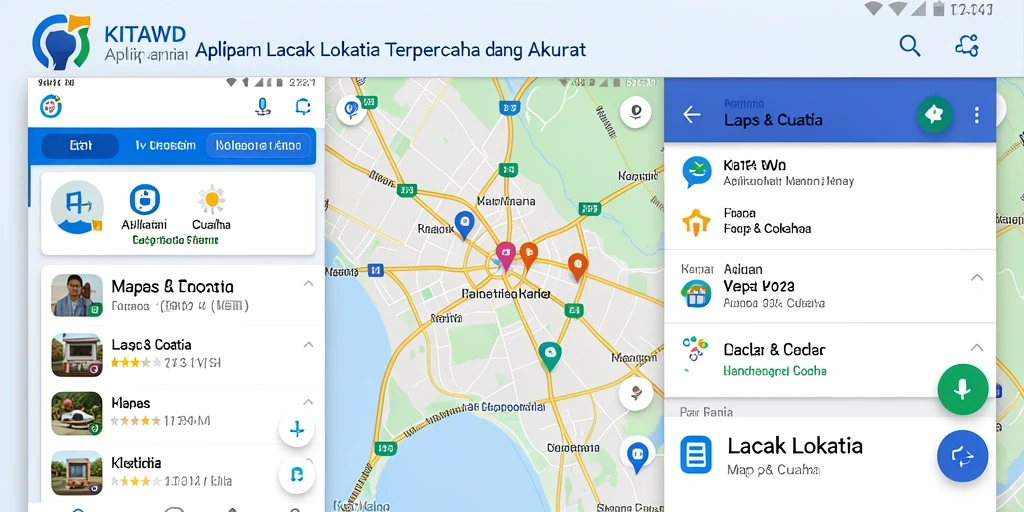 Antarmuka pengguna KITAWD pada fitur Lacak Lokasi yang intuitif.