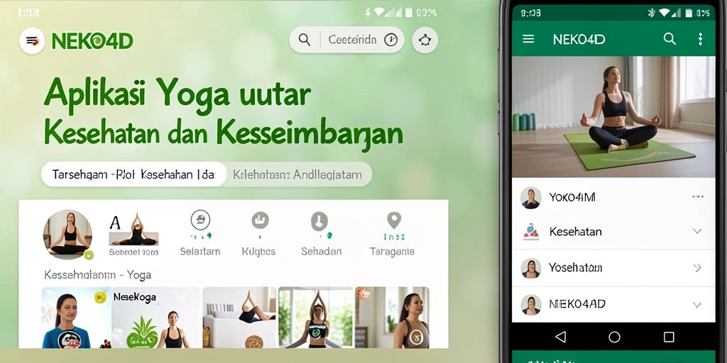 Tampilan antarmuka pengguna aplikasi Yoga NEKO4D yang sederhana dan intuitif.