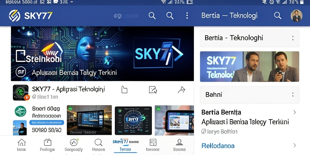 Antarmuka utama <strong>SKY77</strong> yang intuitif dan informatif.