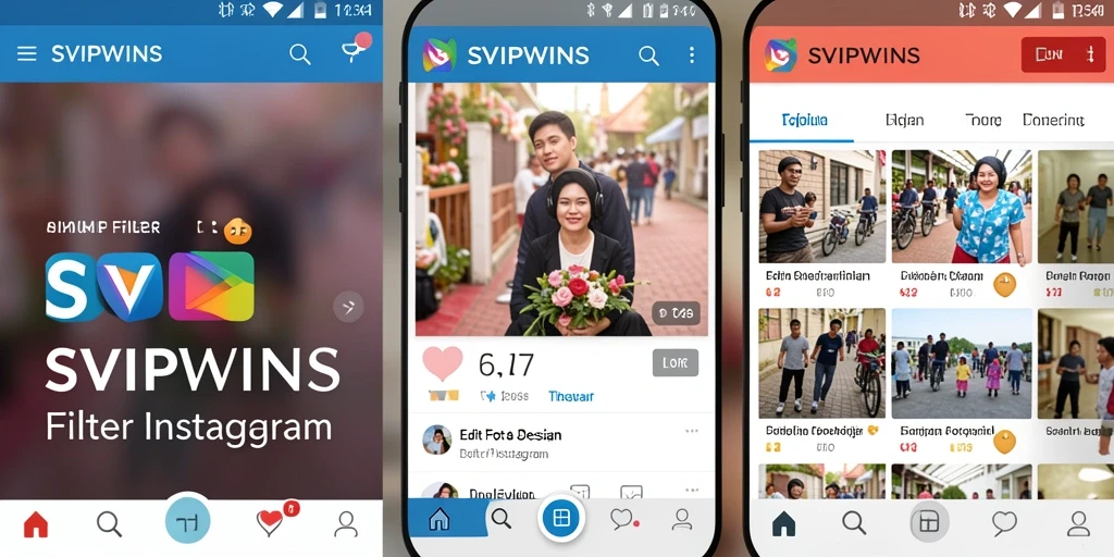 Screenshot <strong>SVIPWINS</strong> menunjukkan antarmuka yang intuitif dengan pilihan filter yang menarik.